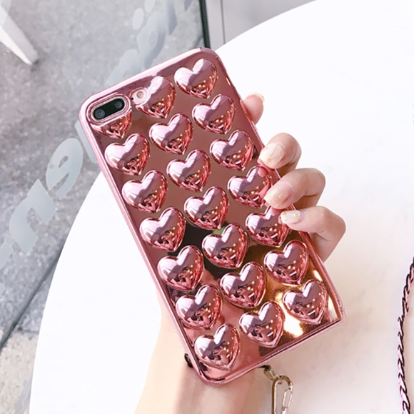 Accessories - NEW iPhone X/XS/7/7+/8/8+ 3D Heart iPhone Case